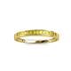 3 - Aqilia 2.00 mm Princess Cut Yellow Sapphire 13 Stone Wedding Band 