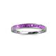 3 - Aqilia 2.00 mm Princess Cut Amethyst 13 Stone Wedding Band 