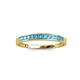 3 - Aqilia 2.00 mm Princess Cut Blue Topaz 13 Stone Wedding Band 
