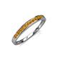 4 - Aqilia 2.00 mm Princess Cut Citrine 13 Stone Wedding Band 