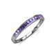 4 - Aqilia 2.00 mm Princess Cut Iolite 13 Stone Wedding Band 
