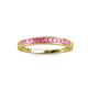 3 - Aqilia 2.00 mm Princess Cut Pink Tourmaline 13 Stone Wedding Band 