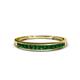 1 - Aqilia 2.00 mm Princess Cut Created Emerald 13 Stone Wedding Band 