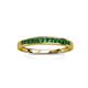3 - Aqilia 2.00 mm Princess Cut Created Emerald 13 Stone Wedding Band 