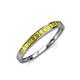 4 - Aqilia 2.00 mm Princess Cut Yellow Diamond 13 Stone Wedding Band 