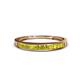 1 - Aqilia 2.00 mm Princess Cut Yellow Diamond 13 Stone Wedding Band 