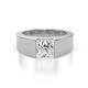 1 - Jordan 1.25 ct GIA Certified Princess Shape Solitaire Natural Diamond (6.00 mm) Men's Wedding Band 