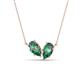 1 - Zemi 1.72 ctw Pear Shape Created Alexandrite (7x5 mm) Toi Et Moi Pendant Necklace 