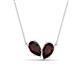 1 - Zemi 1.80 ctw Pear Shape Red Garnet (7x5 mm) Toi Et Moi Pendant Necklace 