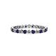 1 - Valerie 2.40 mm Blue Sapphire and Diamond Eternity Band 