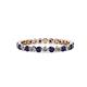 1 - Valerie 2.40 mm Blue Sapphire and Diamond Eternity Band 