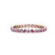 1 - Valerie 2.40 mm Pink Sapphire and Diamond Eternity Band 