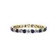 1 - Valerie 2.40 mm Blue Sapphire and Diamond Eternity Band 