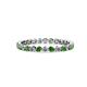 1 - Valerie 2.40 mm Green Garnet and Diamond Eternity Band 