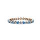 1 - Valerie 2.40 mm Blue Topaz and Diamond Eternity Band 