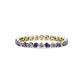 1 - Valerie 2.40 mm Iolite and Diamond Eternity Band 