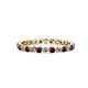 1 - Valerie 2.40 mm Red Garnet and Diamond Eternity Band 