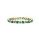 1 - Valerie 2.40 mm Emerald and Diamond Eternity Band 