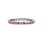 1 - Valerie 2.40 mm Pink Tourmaline and Diamond Eternity Band 