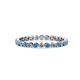 1 - Valerie 2.40 mm Blue Topaz and Diamond Eternity Band 