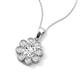 3 - Urania 1.60 ctw IGI Certified Lab Grown Diamond (6.50 mm) Halo Floral Pendant 