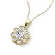3 - Urania 1.60 ctw IGI Certified Lab Grown Diamond (6.50 mm) Halo Floral Pendant 