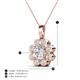 4 - Urania 1.60 ctw IGI Certified Lab Grown Diamond (6.50 mm) Halo Floral Pendant 