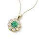 3 - Urania 1.75 ctw Created Alexandrite (6.00 mm) and Accented Lab Grown Diamond Halo Floral Pendant 