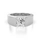 1 - Jordan 1.50 ct GIA Certified Princess Shape Solitaire Natural Diamond (6.50 mm) Men's Wedding Band 