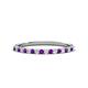1 - Iskra 1.50 mm Round Amethyst and Lab Grown Diamond 18 Stone Wedding Band 