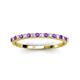 4 - Iskra 1.50 mm Round Amethyst and Lab Grown Diamond 18 Stone Wedding Band 