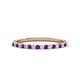 1 - Iskra 1.50 mm Round Amethyst and Diamond 18 Stone Wedding Band 