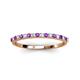 4 - Iskra 1.50 mm Round Amethyst and Diamond 18 Stone Wedding Band 