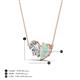 4 - Zemi 1.00 ctw Pear Shape Lab Grown Diamond and Opal (7x5 mm) Toi Et Moi Pendant Necklace 