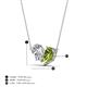 4 - Zemi 1.45 ctw Pear Shape Lab Grown Diamond and Peridot (7x5 mm) Toi Et Moi Pendant Necklace 