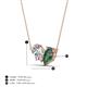 4 - Zemi 1.66 ctw Pear Shape Natural Diamond and Created Alexandrite (7x5 mm) Toi Et Moi Pendant Necklace 
