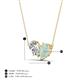 4 - Zemi 1.15 ctw Pear Shape Natural Diamond and Opal (7x5 mm) Toi Et Moi Pendant Necklace 