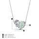 4 - Zemi 1.15 ctw Pear Shape Natural Diamond and Opal (7x5 mm) Toi Et Moi Pendant Necklace 