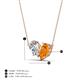 4 - Zemi 1.50 ctw Pear Shape Moissanite and Citrine (7x5 mm) Toi Et Moi Pendant Necklace 