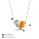 4 - Zemi 1.50 ctw Pear Shape Moissanite and Citrine (7x5 mm) Toi Et Moi Pendant Necklace 