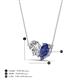 4 - Zemi 1.45 ctw Pear Shape Moissanite and Iolite (7x5 mm) Toi Et Moi Pendant Necklace 