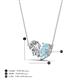 4 - Zemi 1.45 ctw Pear Shape Moissanite and Aquamarine (7x5 mm) Toi Et Moi Pendant Necklace 