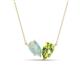 1 - Zemi 1.15 ctw Pear Shape Opal and Peridot (7x5 mm) Toi Et Moi Pendant Necklace 