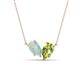 1 - Zemi 1.15 ctw Pear Shape Opal and Peridot (7x5 mm) Toi Et Moi Pendant Necklace 