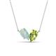 1 - Zemi 1.15 ctw Pear Shape Opal and Peridot (7x5 mm) Toi Et Moi Pendant Necklace 