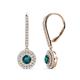 1 - Mavra 3.5mm London Blue Topaz and Diamond Double Halo Dangling Earrings 