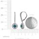 4 - Mavra 3.5mm London Blue Topaz and Diamond Double Halo Dangling Earrings 