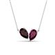 1 - Zemi 1.80 ctw Pear Shape Red Garnet and Rhodolite Garnet (7x5 mm) Toi Et Moi Pendant Necklace 