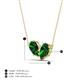 4 - Zemi 1.60 ctw Pear Shape Lab Grown Emerald (7x5 mm) Toi Et Moi Pendant Necklace 