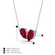 4 - Zemi 1.90 ctw Pear Shape Lab Grown Ruby (7x5 mm) Toi Et Moi Pendant Necklace 
